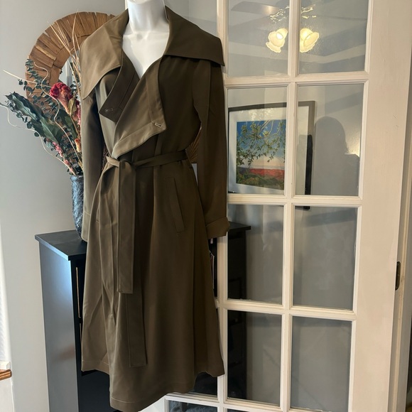 Avex Les Filles Belted Drape Front Trench Small NWT - Picture 9 of 16